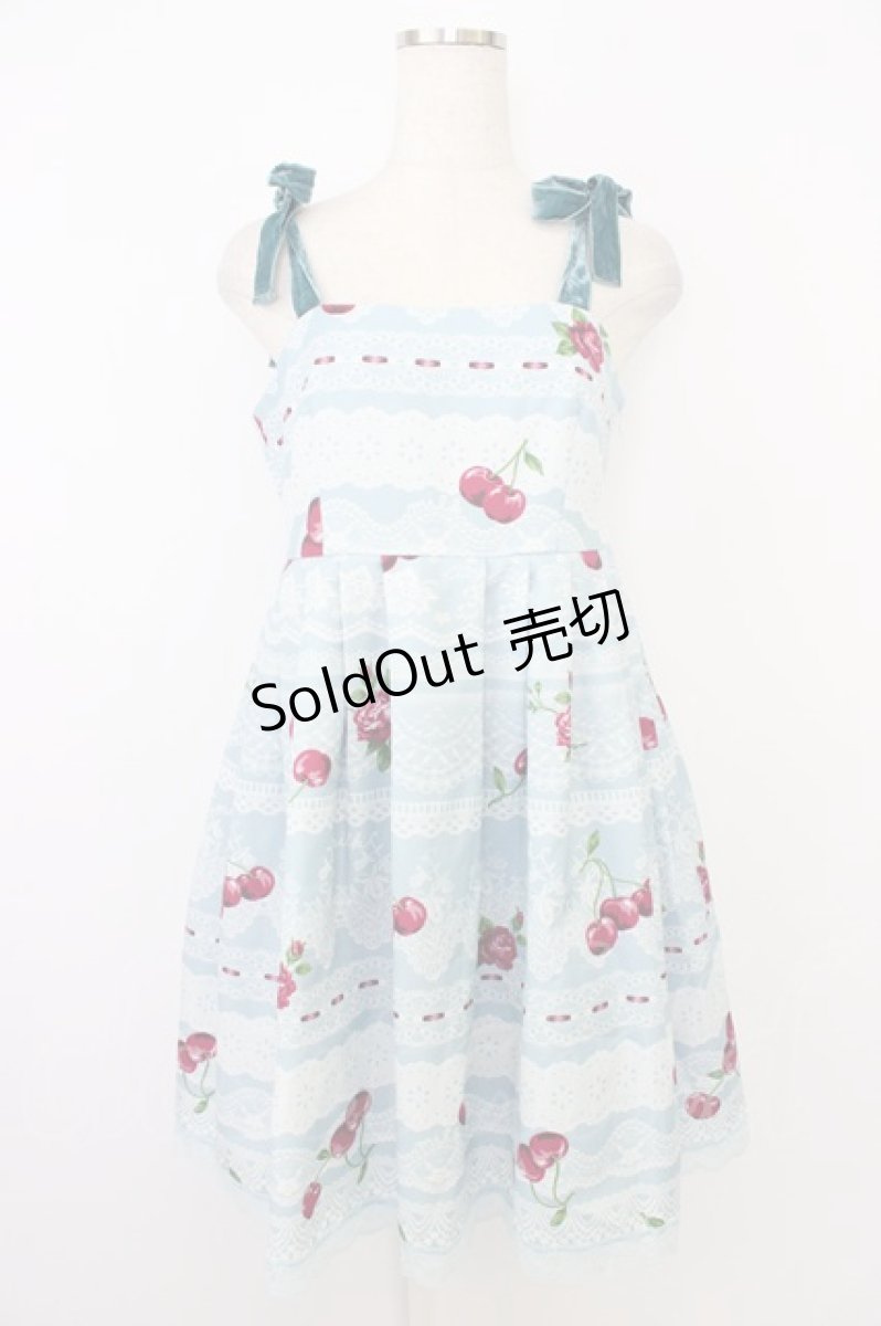画像1: MILK / デコレーション Lace   サックス T-26-06-04-016-ML-OP-SA-ZT086 (1)