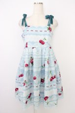 画像1: MILK / デコレーション Lace   サックス T-26-06-04-016-ML-OP-SA-ZT (1)