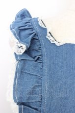 画像3: mellfy memory / Sweet Garden Denimワンピース M ブルー T-26-06-04-017-LO-OP-SA-ZT (3)