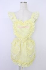 画像1: Angelic Pretty / Heartギンガムフリルエプロン  イエロー T-26-06-13-024-AP-ZA-SA-ZT (1)