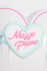 画像3: mazzo piano / ハートロゴワッペンパッチンヘアピンセット  白Xサックス T-26-06-13-027-LO-AC-SA-ZT (3)