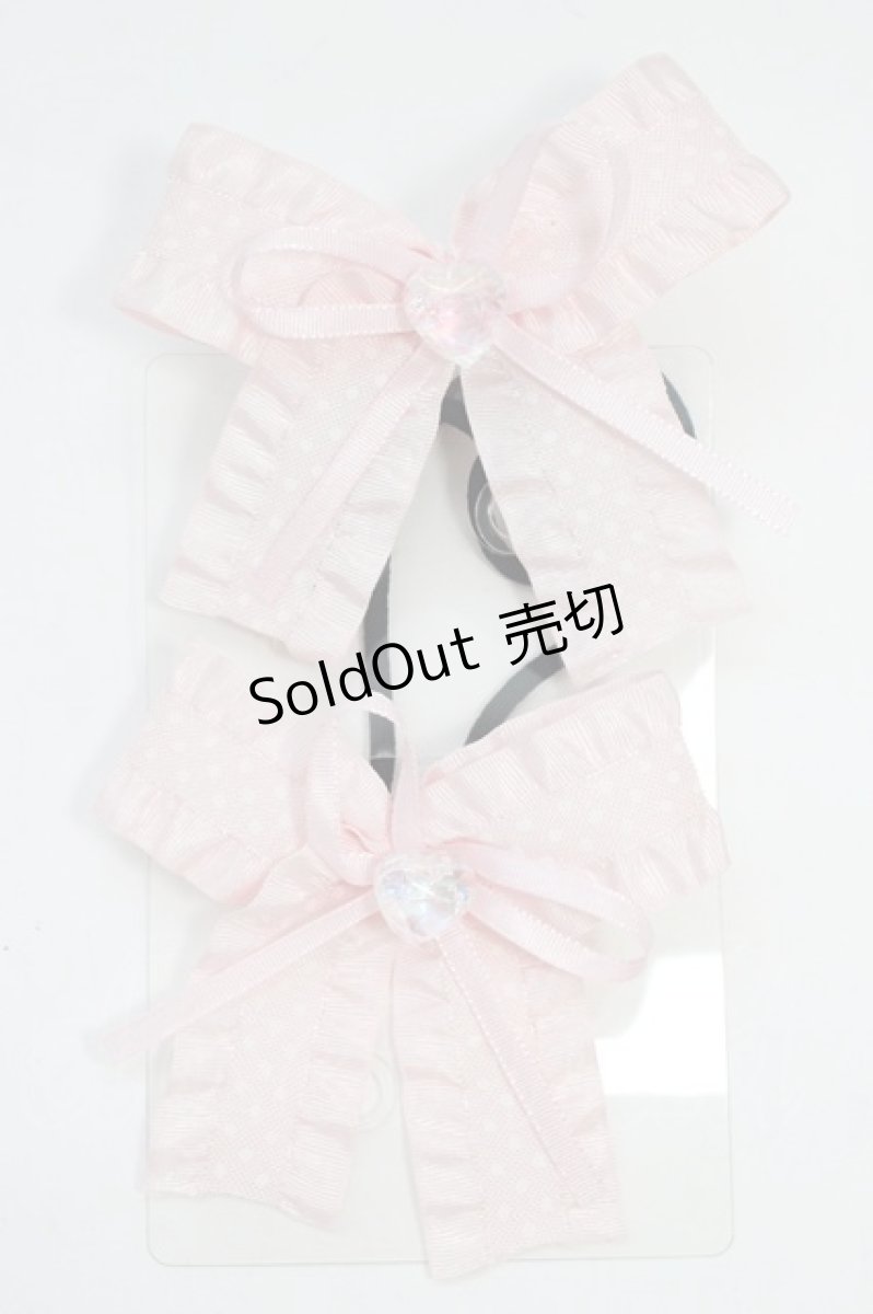 画像1: mazzo piano / ハートドットリボンヘアゴムセット  ピンク T-26-06-13-034-LO-AC-SA-ZT437-F003 (1)
