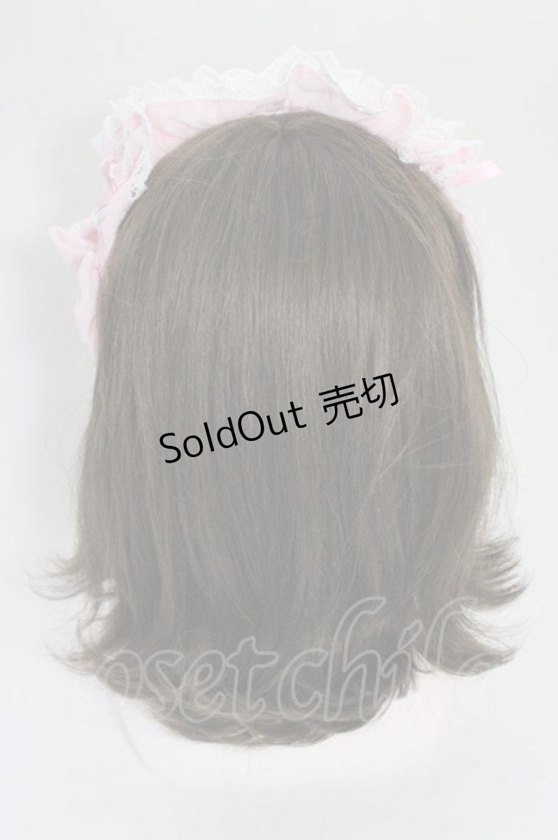 画像2: Angelic Pretty / Dolceフリルカチューシャ  ピンクＸ白 T-26-06-13-038-AP-AC-SA-ZT437-F003 (2)