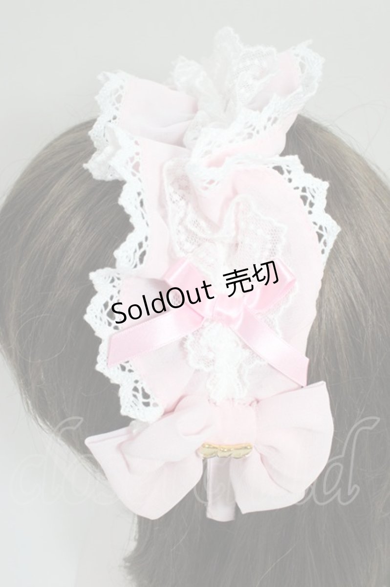 画像4: Angelic Pretty / Dolceフリルカチューシャ  ピンクＸ白 T-26-06-13-038-AP-AC-SA-ZT437-F003 (4)