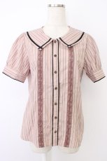 画像1: axes femme POETIQUE / トランプジャガードブラウス  ピンク T-26-06-13-006-AX-BL-SA-ZT (1)