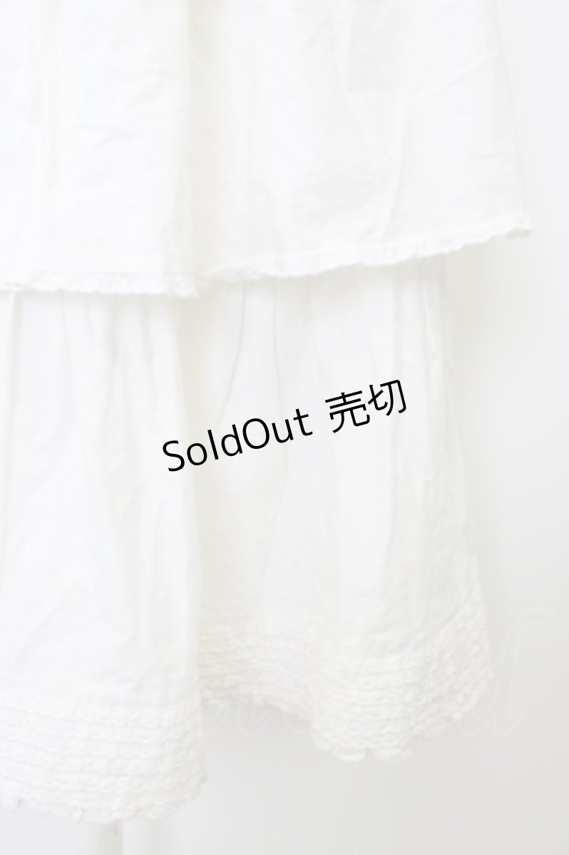 画像3: PINK HOUSE / NIGHT WEAR 3段フリルスカート  白 T-26-06-14-023-LO-SK-TE-ZT (3)
