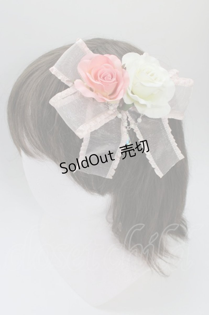 画像5: mazzo piano / 薔薇リボンコーム  ピンク T-26-06-14-041-LO-AC-SA-ZT (5)