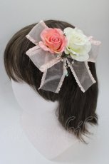 画像5: mazzo piano / 薔薇リボンコーム  ピンク T-26-06-14-041-LO-AC-SA-ZT (5)