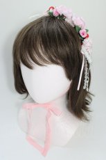 画像1: LOLITAその他(お買取対象外) / フラワーいちごヘッドドレス  ピンクＸ赤 T-26-06-14-042-LO-AC-SA-ZT432 (1)