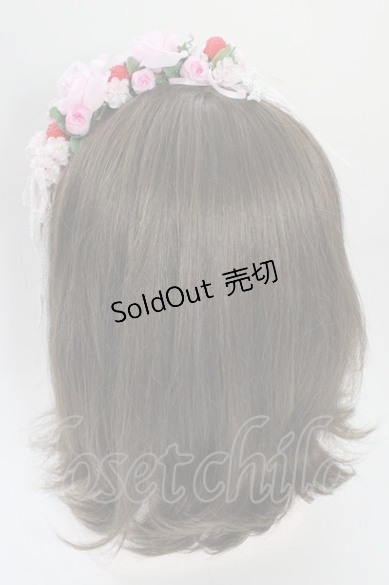 画像2: LOLITAその他(お買取対象外) / フラワーいちごヘッドドレス  ピンクＸ赤 T-26-06-14-042-LO-AC-SA-ZT432 (2)