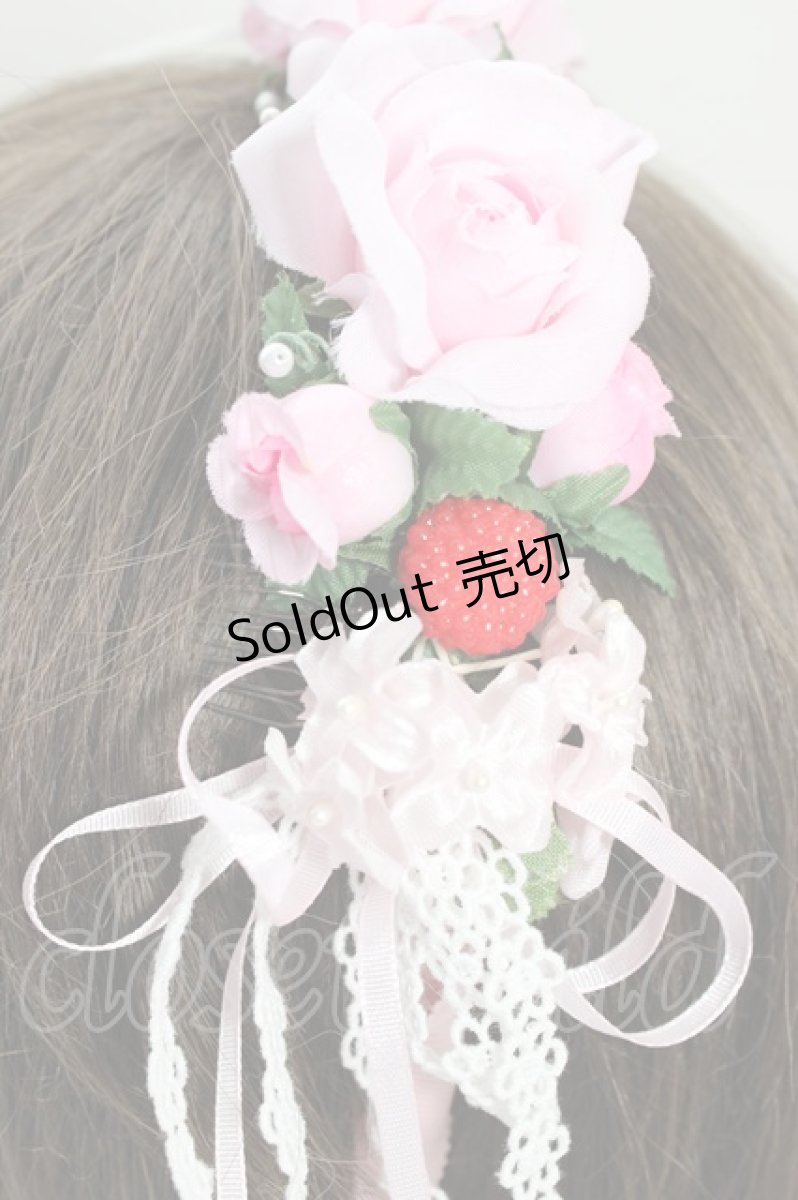 画像4: LOLITAその他(お買取対象外) / フラワーいちごヘッドドレス  ピンクＸ赤 T-26-06-14-042-LO-AC-SA-ZT432 (4)