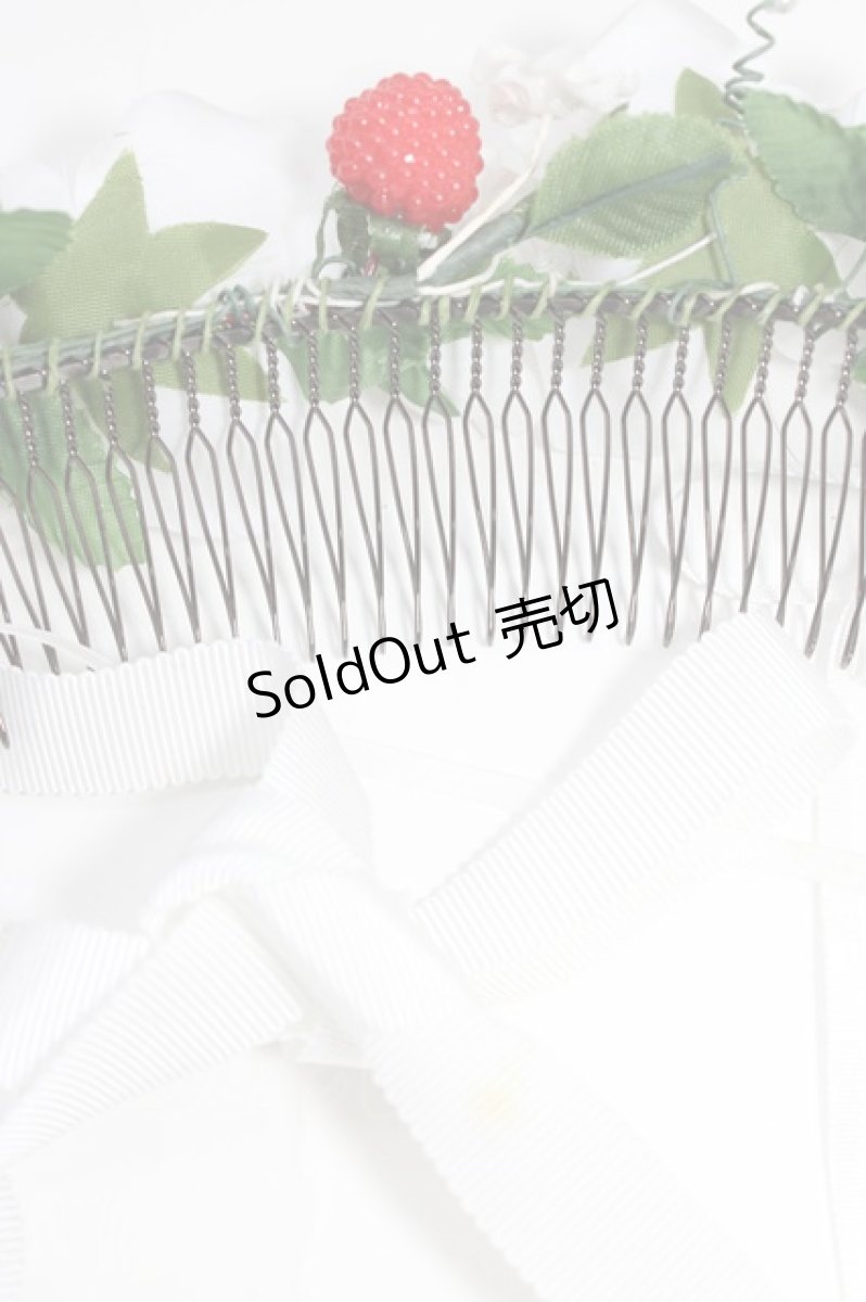 画像5: LOLITAその他(お買取対象外) / フラワーいちごヘッドドレス  白Ｘ赤 T-26-06-14-043-LO-AC-SA-ZT (5)