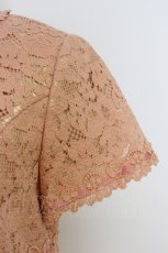 画像3: Jane Marple / レースリボン半袖ワンピース  ピンク T-26-06-14-016-JM-OP-SA-ZT (3)