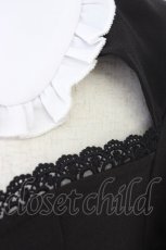 画像4: Favorite / 袖リボンワンピース M 黒Ｘ白 T-26-06-14-021-LO-OP-SA-ZT (4)