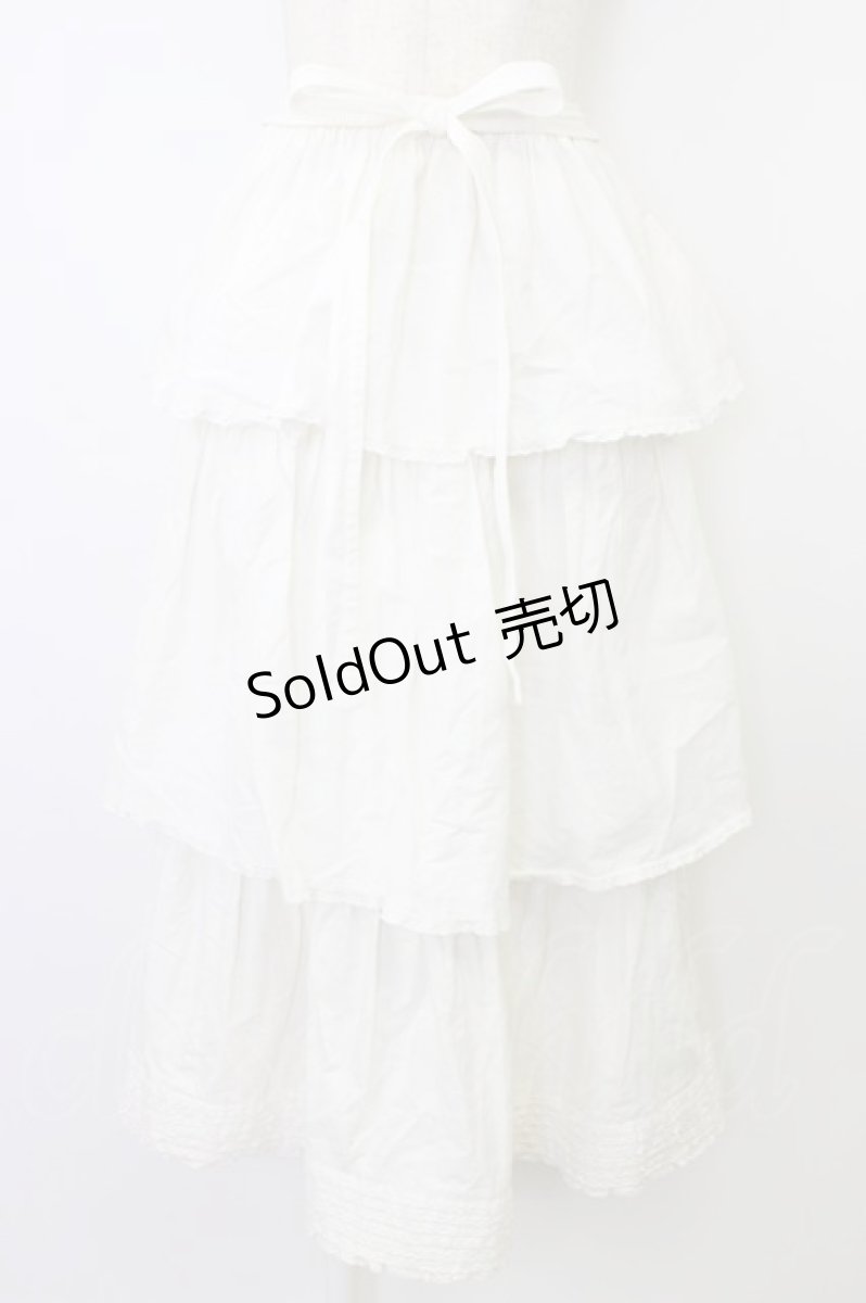 画像1: PINK HOUSE / NIGHT WEAR 3段フリルスカート  白 T-26-06-14-023-LO-SK-TE-ZT (1)