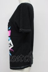 画像4: SUPER LOVERS / ユニオンジャックプリントカットソー  黒ＸピンクＸ青 T-26-06-17-025-PU-TO-SA-ZT (4)