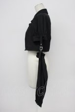 画像3: Jamie エーエヌケー / サイドクラッシュシャツショートトップス  黒 T-26-06-17-035-LO-BL-SA-ZT (3)