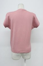 画像2: INGEBORG / 縦リボン半袖ニット  ピンク T-26-06-17-036-LO-TO-SA-ZT (2)