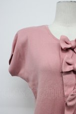 画像6: INGEBORG / 縦リボン半袖ニット  ピンク T-26-06-17-036-LO-TO-SA-ZT (6)