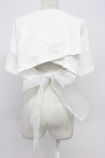画像2: Ank Rouge / リボンチェリープリントショートトップス  白Ｘ黒 T-26-06-17-037-CA-TO-SA-ZT (2)