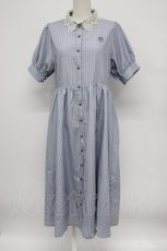 画像1: m petit by misako / ストライプワンピース L ブルー T-26-06-17-040-LO-OP-SA-ZT (1)