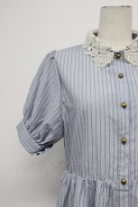 画像6: m petit by misako / ストライプワンピース L ブルー T-26-06-17-040-LO-OP-SA-ZT (6)