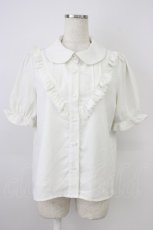画像1: evelyn / 三角ヨーク半袖ブラウス  白 T-26-06-19-001-LO-BL-SA-ZT (1)