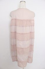 画像2: PINK HOUSE / ドビードット&ピコフリルボーダーノースリーブチュニックブラウス  ピンク T-26-06-19-009-LO-BL-SA-ZT (2)