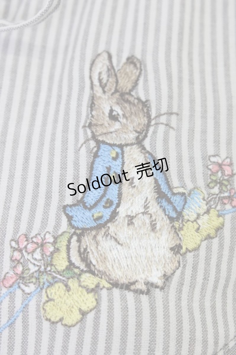 画像3: PINK HOUSE / ピーターラビット刺繍ストライプワンピース  ブラウンＸ白 T-26-06-19-014-LO-OP-SA-ZT (3)