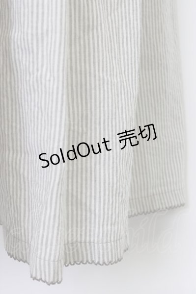 PINK HOUSE / ピーターラビット刺繍ストライプワンピース ブラウンX白