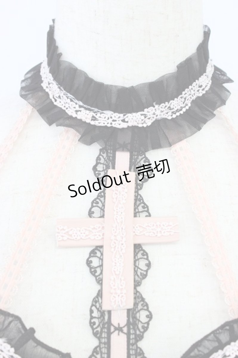 画像3: Alice Girl / サイド編み下げチョーカー風デザインキャミワンピース XL 黒Ｘピンク T-26-06-26-004-LO-OP-SA-ZH (3)