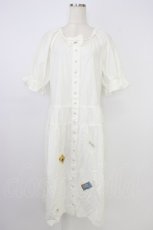 画像1: PINK HOUSE / ネームワッペンいっぱいワンピース  白 T-26-06-26-008-LO-OP-SA-ZT (1)