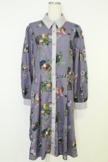 画像1: axes femme POETIQUE / ラ レコルト柄シャツワンピース  パープル T-26-07-05-027-AX-OP-SA-ZT (1)