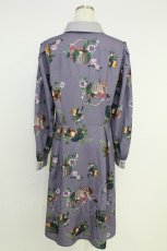 画像2: axes femme POETIQUE / ラ レコルト柄シャツワンピース  パープル T-26-07-05-027-AX-OP-SA-ZT (2)