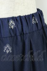 画像3: axes femme / オーナメント柄チュールスカート M ネイビー T-26-07-05-040-AX-SK-SA-ZT (3)