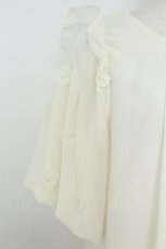 画像4: axes femme POETIQUE / フラワーモチーフシフォントップス M アイボリー T-26-07-05-006-AX-TO-SA-ZT (4)