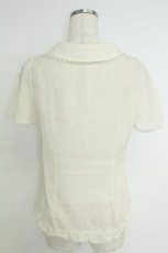 画像2: axes femme / モチーフ使いフリルブラウス M アイボリー T-26-07-05-009-AX-BL-SA-ZT (2)