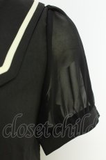 画像3: axes femme POETIQUE / メルヘン刺繍レースタイ付ブラウス S ブラック T-26-07-05-016-AX-BL-SA-ZT (3)