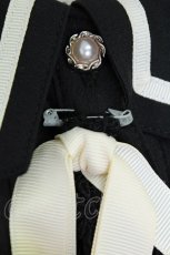 画像5: axes femme POETIQUE / メルヘン刺繍レースタイ付ブラウス S ブラック T-26-07-05-016-AX-BL-SA-ZT (5)