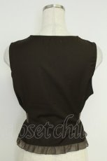 画像2: axes femme POETIQUE / 懐中時計刺繍ベスト M ブラウン T-26-07-05-017-AX-TO-SA-ZT (2)