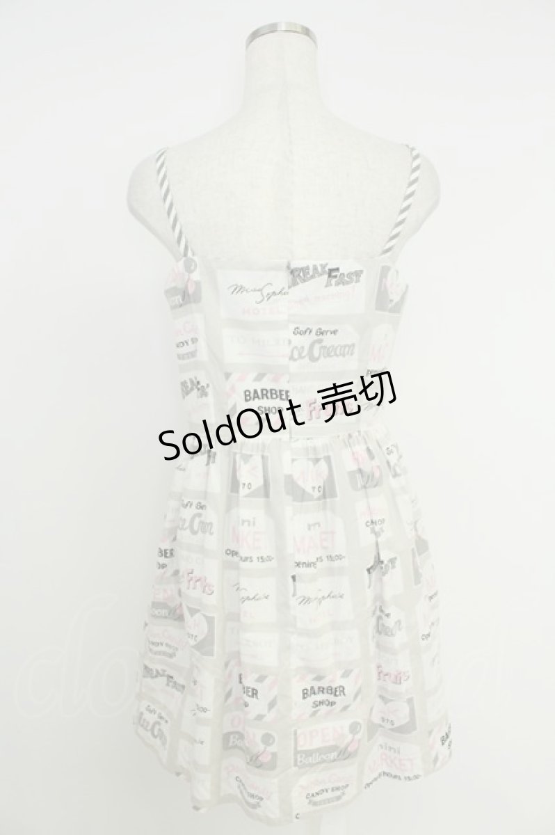 画像2: MILK / MILK TOWNドレス  グレーベース T-26-07-05-019-ML-OP-SA-ZT (2)