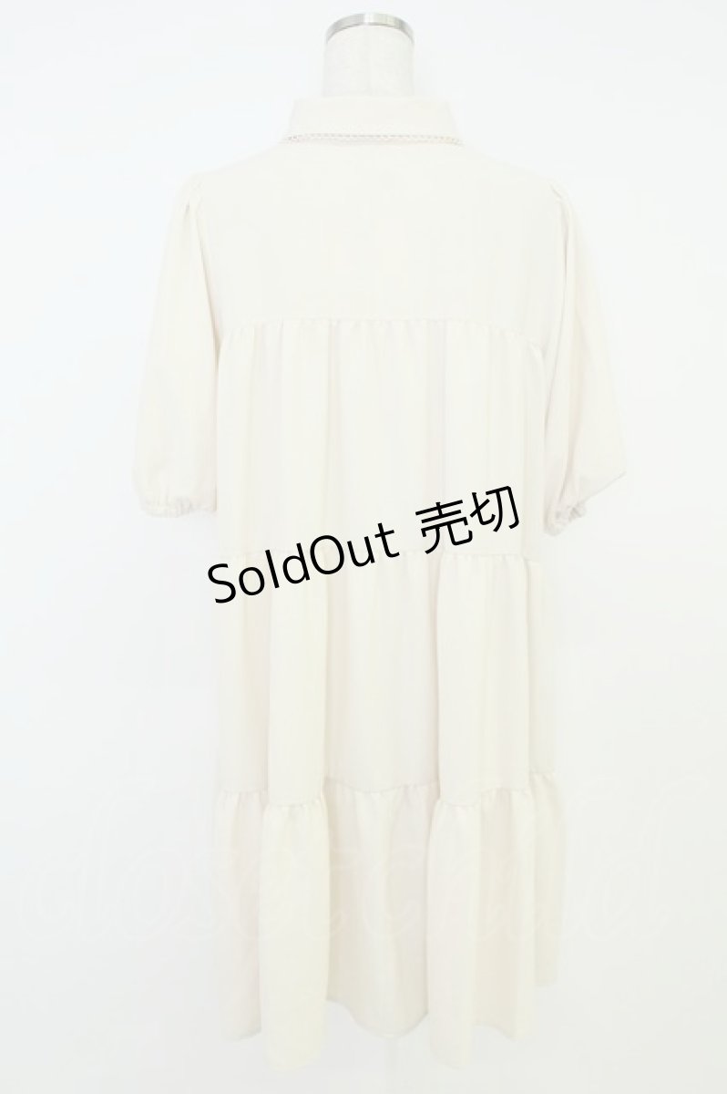 画像2: axes femme kawaii / 刺繍ティアードシャツワンピ M アイボリー T-26-07-05-021-AX-OP-SA-ZT (2)