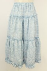 画像1: m petit by misako / NINA'S/RVパニエスカート L サックスＸアイボリー T-26-07-08-031-LO-SK-SA-ZT (1)
