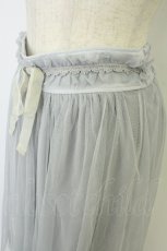 画像4: axes femme / リボン付きレーシーチュールスカート  グレー T-26-07-08-034-AX-SK-SA-ZT (4)