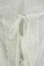 画像3: axes femme kawaii / ドットチュールエプロン M 白 T-26-07-08-042-AX-OP-SA-ZT (3)