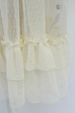 画像5: axes femme kawaii / ドットチュールエプロン  生成り T-26-07-08-043-AX-OP-SA-ZT (5)