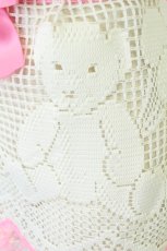 画像3: Nile Perch / ダブルくまさんリボンレースエプロン  白Ｘピンク T-26-07-08-046-LO-ZA-SA-ZT (3)