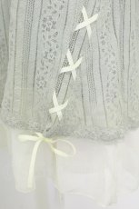 画像3: axes femme / サイド編み下げレースタンク  グリーンＸアイボリー T-26-07-08-006-AX-TO-SA-ZT (3)