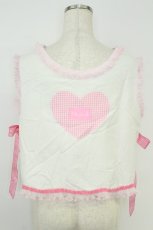 画像2: Nile Perch / うさぎさん刺繍ベスト  白Ｘピンク T-26-07-08-008-LO-TO-SA-ZT (2)