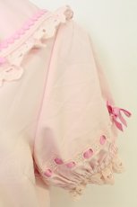 画像3: axes femme kawaii / 梯子レース半袖ブラウス  ピンク T-26-07-08-009-AX-BL-SA-ZT (3)